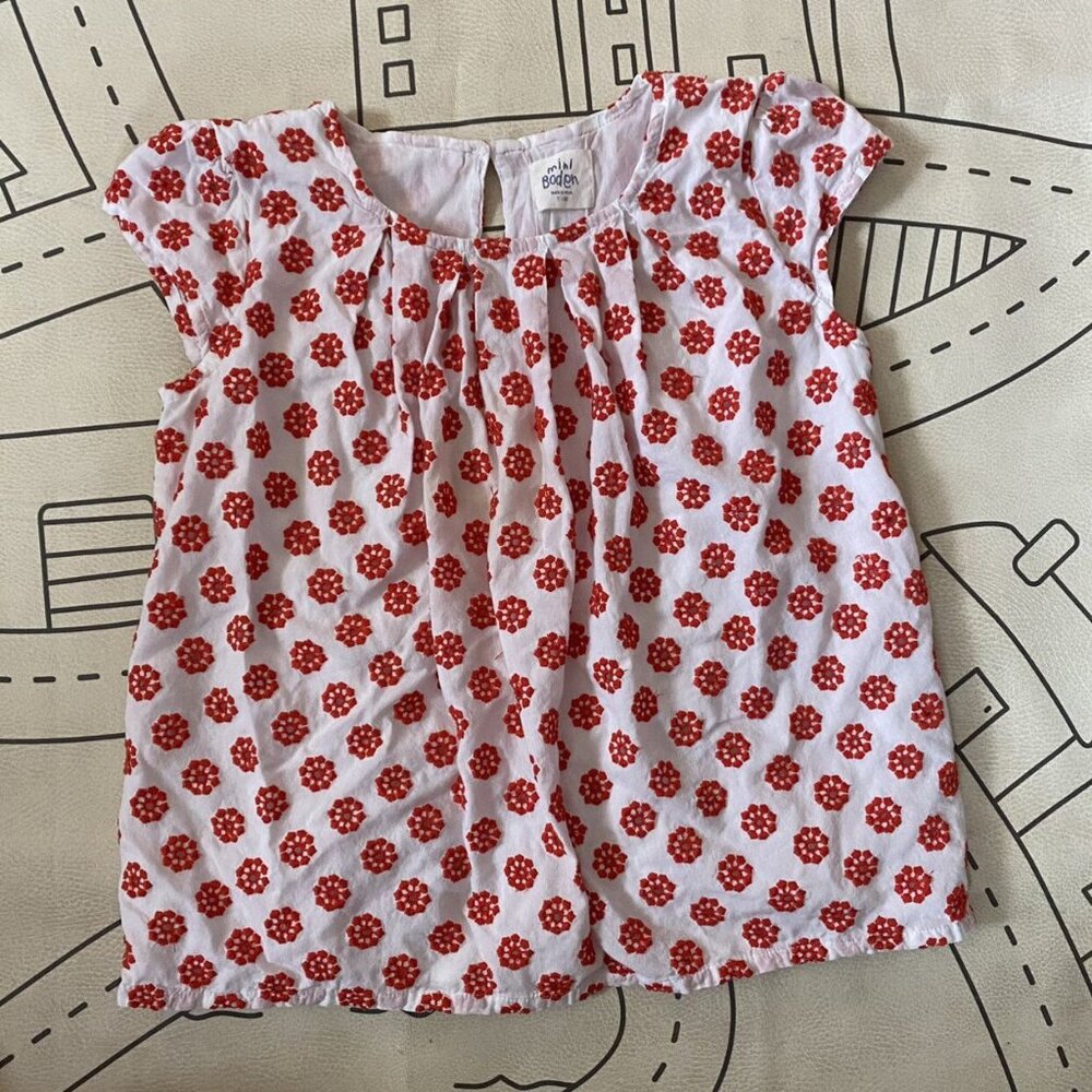 Mini Boden Embroidered Shirt Sz 7-8
